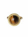 Bague Bague cocktail vintage or jaune et quartz oeil de tigre 58 Facettes