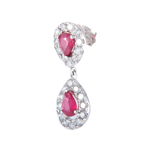 Boucles d'oreilles Boucles d'oreilles Rubis Diamants 58 Facettes 1
