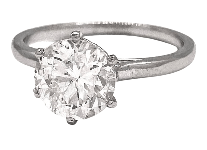 Bague 55 Bague Solitaire Platine Diamant 2 carats 58 Facettes