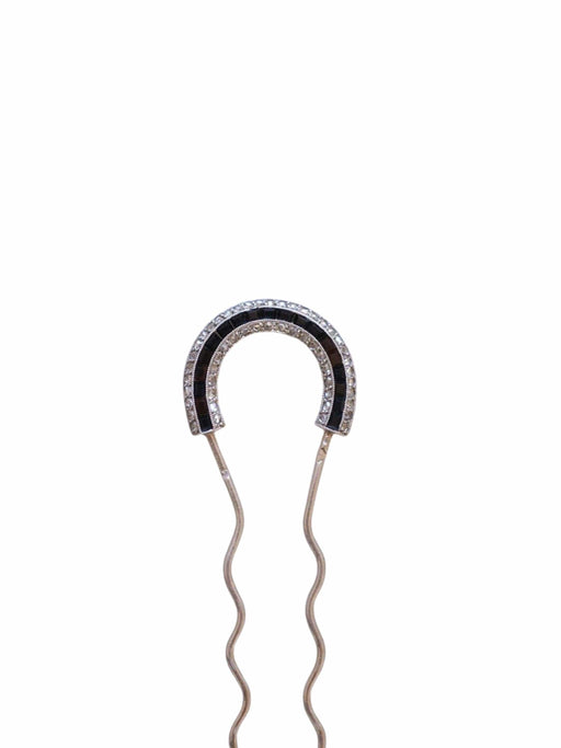 Accessoire Peigne, épingle à cheveux, Art Déco, diamant et onyx sur platine 58 Facettes