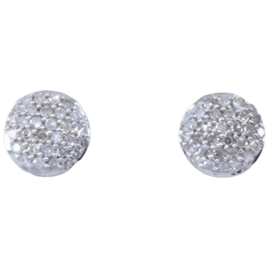 Boucles d'oreilles Clous modernes pavage diamants 58 Facettes