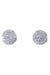 Modern stud earrings with diamond paving 58 Facettes
