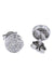 Modern stud earrings with diamond paving 58 Facettes