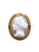 Antique brooch in yellow gold and agate cameo 58 Facettes