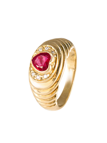 Bague Bague Coeur de rubis 58 Facettes B9856