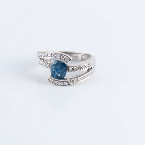 Bague 53 Bague Entrelac Saphir Diamants 58 Facettes FM95