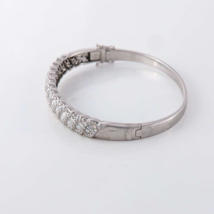 Bracelet Bracelet Jonc Diamants ronds et baguettes 58 Facettes 1