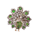 Broche Broche pendentif Paon tsavorites et diamants des années 1900 58 Facettes 25349