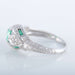 Ring 53 Art Deco style ring Emeralds Diamonds 58 Facettes 1