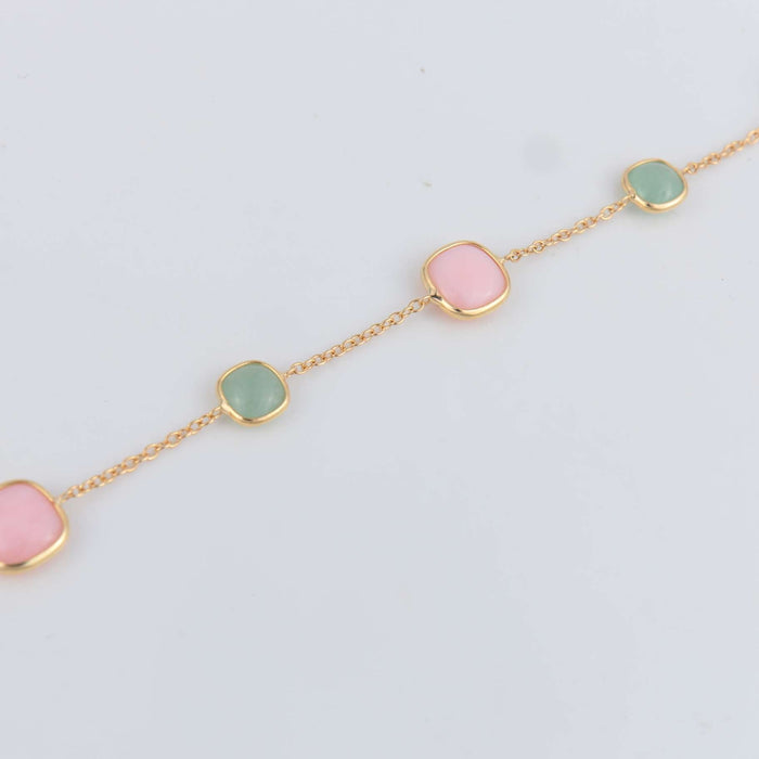 Bracelet Bracelet Quartz rose et vert 58 Facettes 1