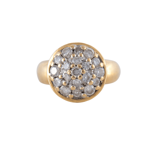 Bague 51 Bague pavage Diamants rond 58 Facettes JE127