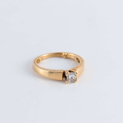 Bague 47 Bague Solitaire Diamant princesse 58 Facettes FM89