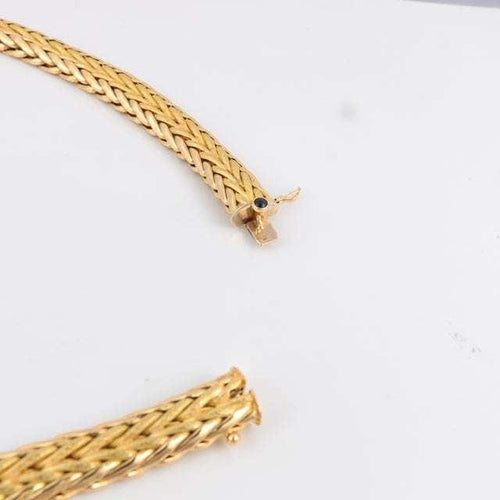 Collier Collier Or jaune poli et texturé 58 Facettes 1