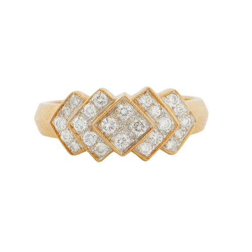 Bague 52 BAGUE OR JAUNE 24 DIAMANTS 58 Facettes REF 12026/17