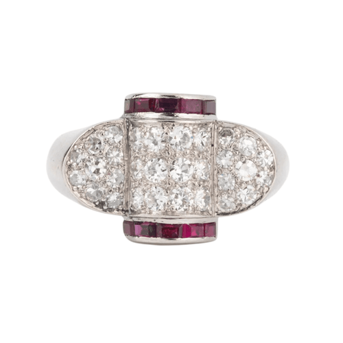 Bague Bague platine, diamants 58 Facettes 1