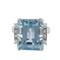 Bague 54.5 Bague Aigue-Marine Diamants 58 Facettes