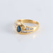 Ring 55 Sapphire ring and double line of Diamonds 58 Facettes FM79
