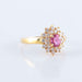Ring 53 Marguerite Ring Pink Sapphire Diamonds 58 Facettes