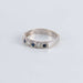 Ring 58 Half-alliance white gold Sapphires Diamonds 58 Facettes FM57