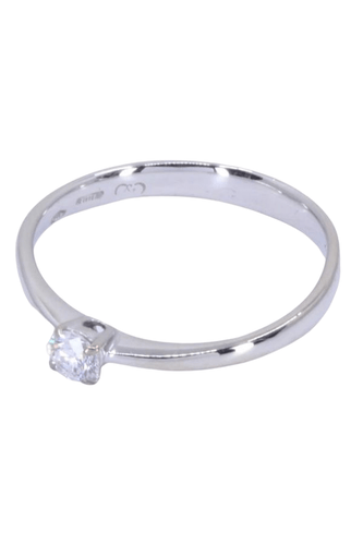 Bague 57 Solitaire or blanc diamant 58 Facettes 079951