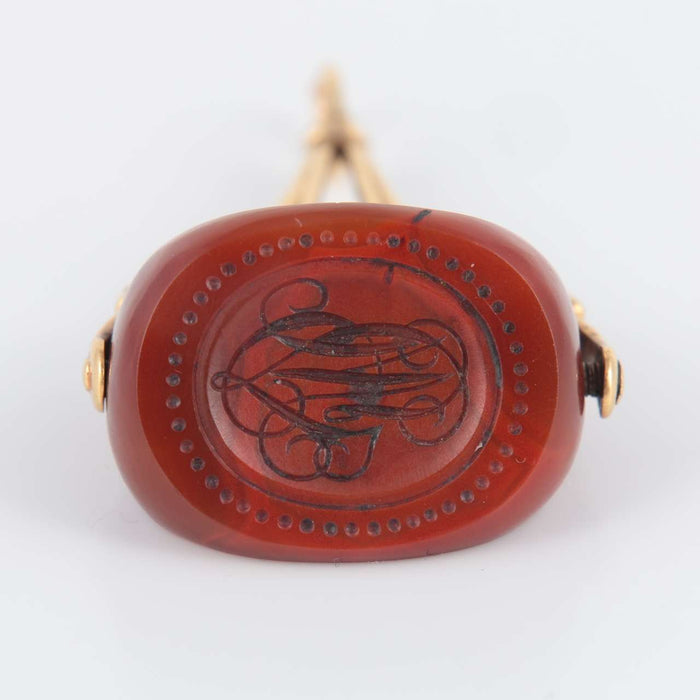 Pendentif Cachet à Devise Pendentif Agate rouge 58 Facettes 1