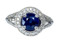 Bague 54 Bague cocktail saphir diamants 58 Facettes AB153