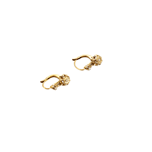 Boucles d'oreilles Dormeuses diamants en rose 58 Facettes