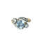 Bague Bague Toi & Moi diamants et aigue marine 58 Facettes