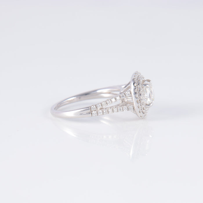 Bague 51 Bague Solitaire 1.22ct Blanc exceptionnel 58 Facettes 1