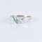 Bague 57 Bague fine Emeraudes 58 Facettes JE248