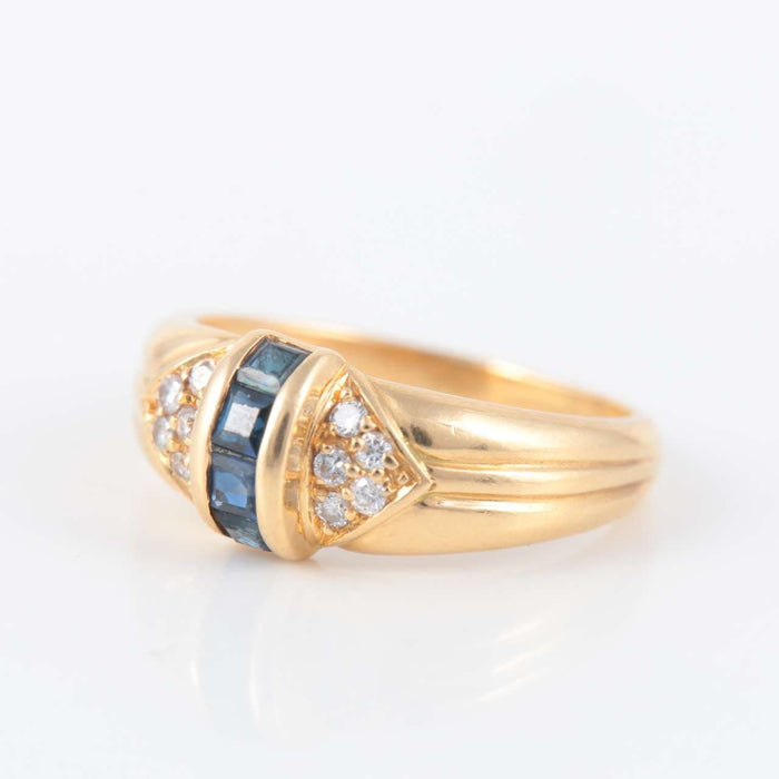 Bague Bague Vintage Saphirs Diamants 58 Facettes 2196