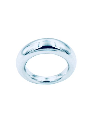 Bague 51 CHAUMET. Bague jonc or blanc 18K 58 Facettes