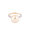 Bague Bague en or jaune, ornée d'une perle de culture Gold 58 Facettes
