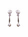 Earrings Long vintage earrings, white gold and diamonds 58 Facettes