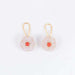 Earrings Flower earrings Rock crystal Coral Diamonds 58 Facettes B9624