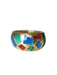 Vintage bangle ring in yellow gold and mosaic, Alain Clozeau 58 Facettes