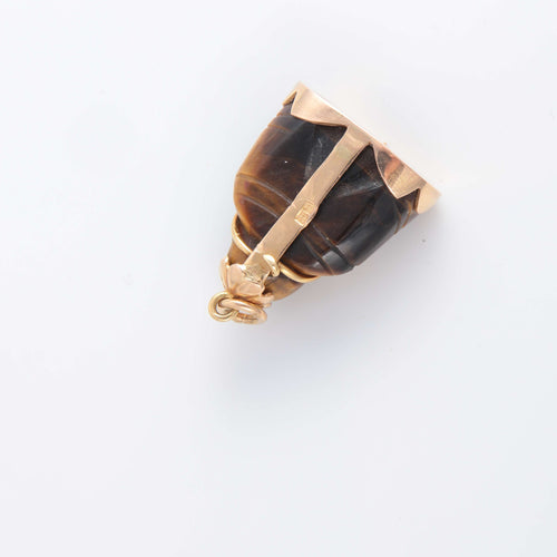 Pendentif Pendentif Bouddha rieur Oeil de tigre 58 Facettes 1