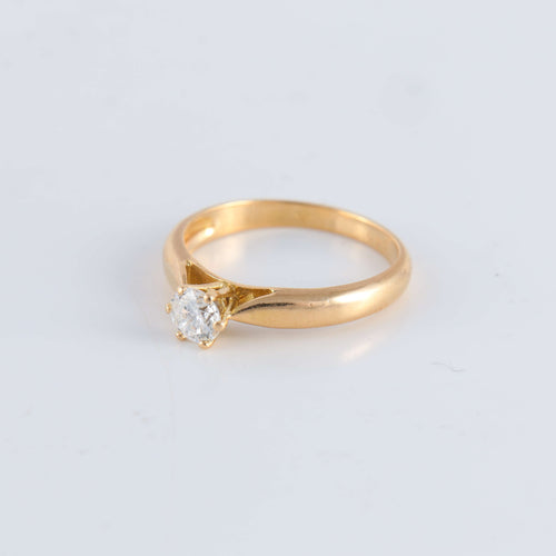 Bague 54 Bague Solitaire or jaune Diamant 0.40ct 58 Facettes FM84