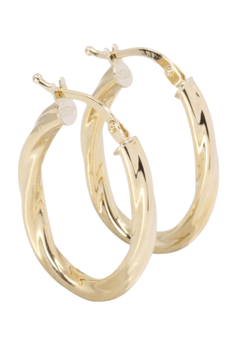 Boucles d'oreilles CRÉOLES TORSADÉES 58 Facettes 067011