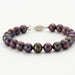 Bracelet Bracelet perles de culture grises et aubergine, fermoir or 58 Facettes DV0489-1