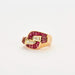 Ring Tank ring in pink gold and synthetic ruby 58 Facettes DV0495-3