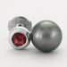 Boucles d'oreilles Boucles d'oreilles or gris, perle de Tahiti et tourmaline rose 58 Facettes DV0495-8