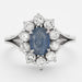 Ring Daisy ring in white gold, sapphire and diamonds 58 Facettes DV0497-6
