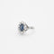 Bague Bague marguerite en or gris, saphir et diamants 58 Facettes DV0497-6