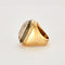 Bague Importante Bague or jaune et gris, dôme de cristal de roche 58 Facettes DV0529-2