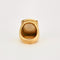 Bague Importante Bague or jaune et gris, dôme de cristal de roche 58 Facettes DV0529-2