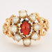 Ring Ring in yellow gold, almandine garnet and pearls 58 Facettes DV0523-5
