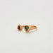 Ring Torque Ring Green and Pink Tourmaline Diamond set in yellow gold 58 Facettes DV0512-2