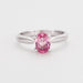 Ring White gold ring and Pink Sapphire 58 Facettes DV0538-2