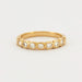 Yellow Gold and Diamond Half Alliance Ring 58 Facettes DV0538-3